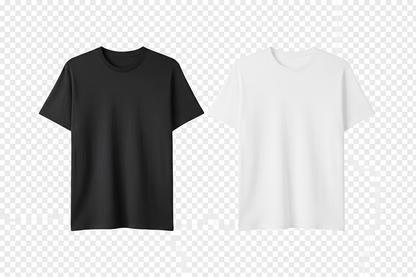 2 tshirts 1 sort og 1 hvid uden mærkater fritlagt