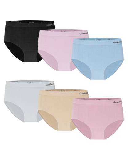 Sømløse bambus midi-trusser fra Gaubert. (3101)  Køb 6 par og spar 16%