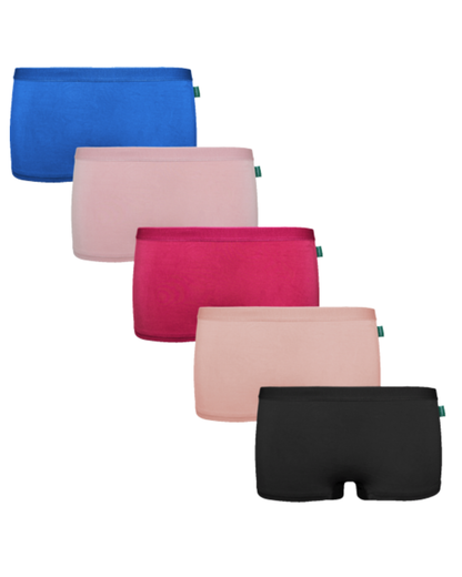 5-Pak Sømløse Bambus Dame Boxer Shorts(906)  Spar 16%