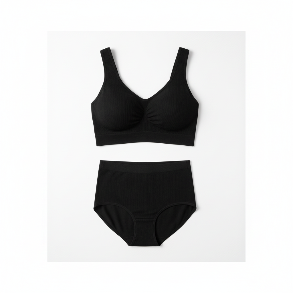 Bambus BH & Høj Talje Trusser Sæt