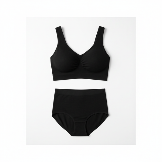Bambus BH & Høj Talje Trusser Sæt